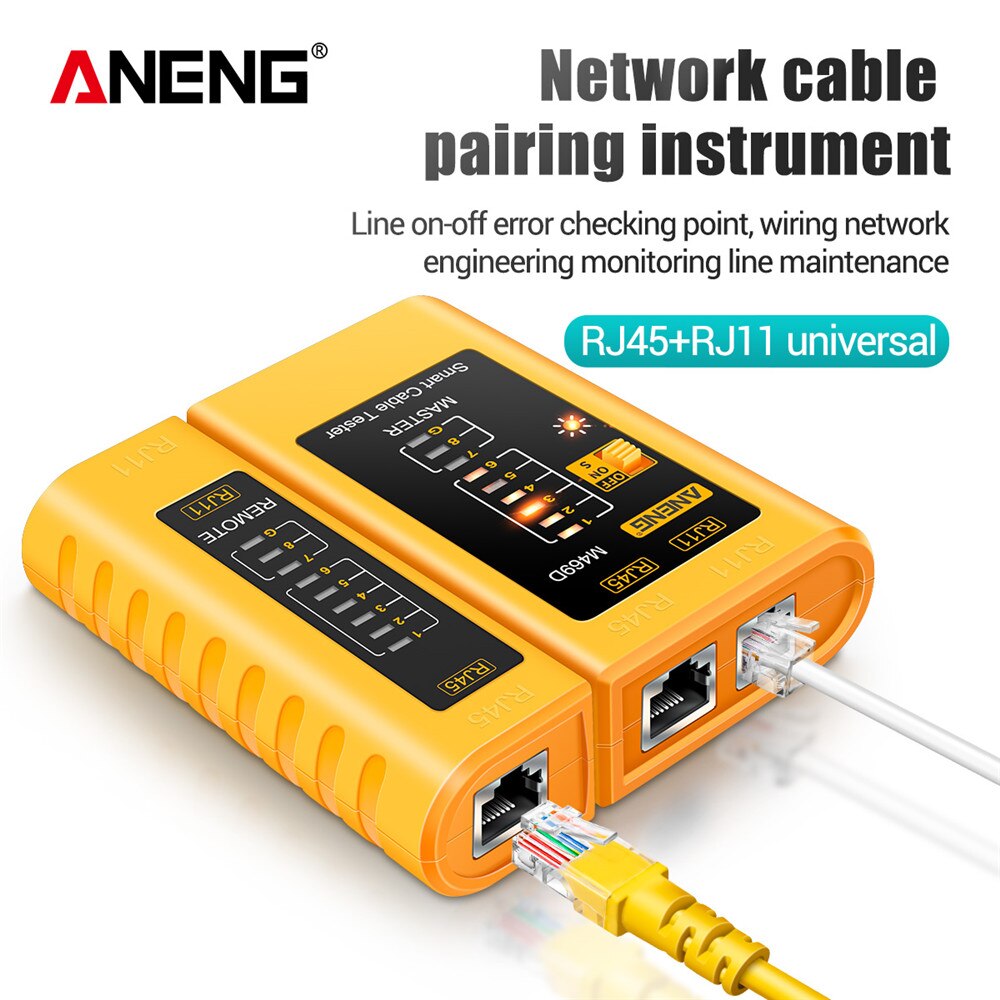 ANENG M469D Cable Lan Tester Network Cable Tester RJ45 RJ11 RJ12 CAT5