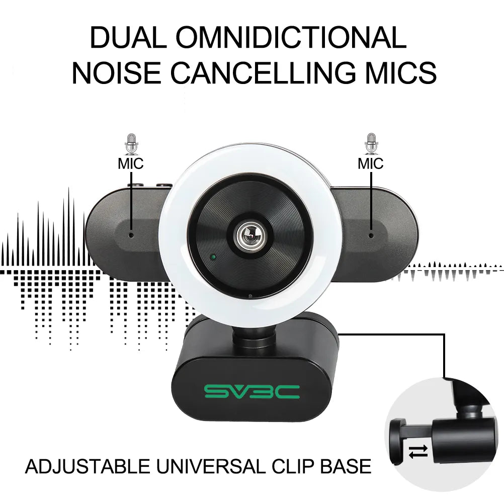 2K cam With Microphone For PC, 4MP USB Light Computer Camera,  C